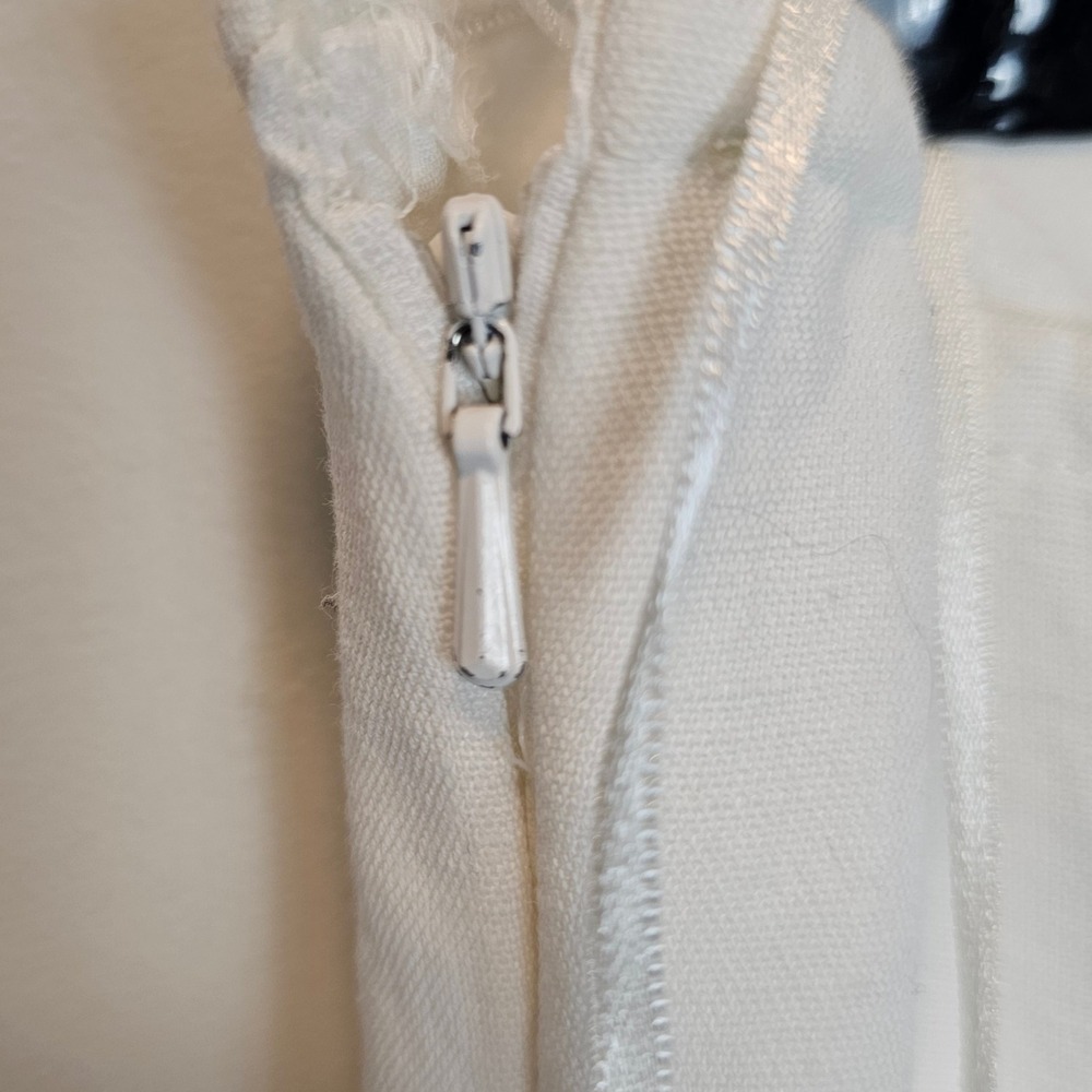 Hemant & Nandita Linen Blend Wide Leg Jumpsuit White Size Large Bridal Resort - Picture 7 of 15